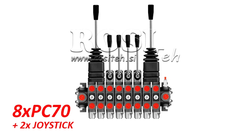 HYDRAULIKVENTIL 8XPC70 + 2X JOYSTICK