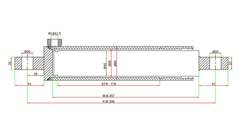 CILINDRO DI DIREZIONE IDRAULICO SAME OEM-255.6342.4