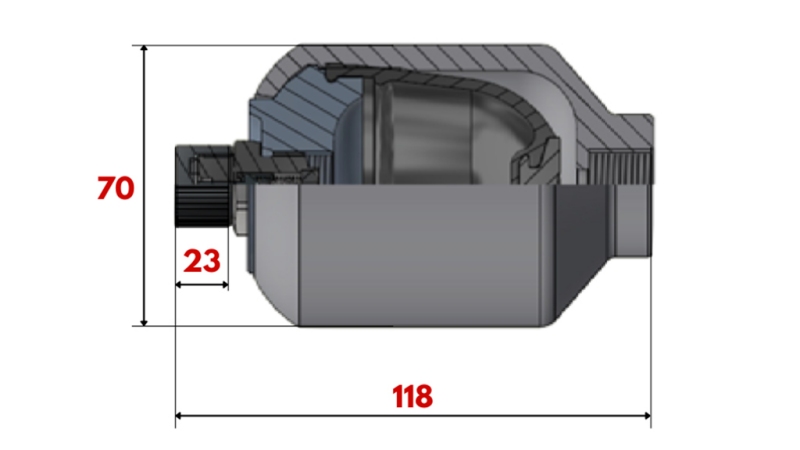 ACCUMULATORE IDRAULICO 0,15 LIT - M18x1,5