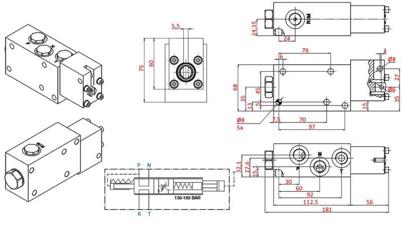HYDRAULISK PROPORTIONAL TRAKTORBROMSVENTIL MEKANISK