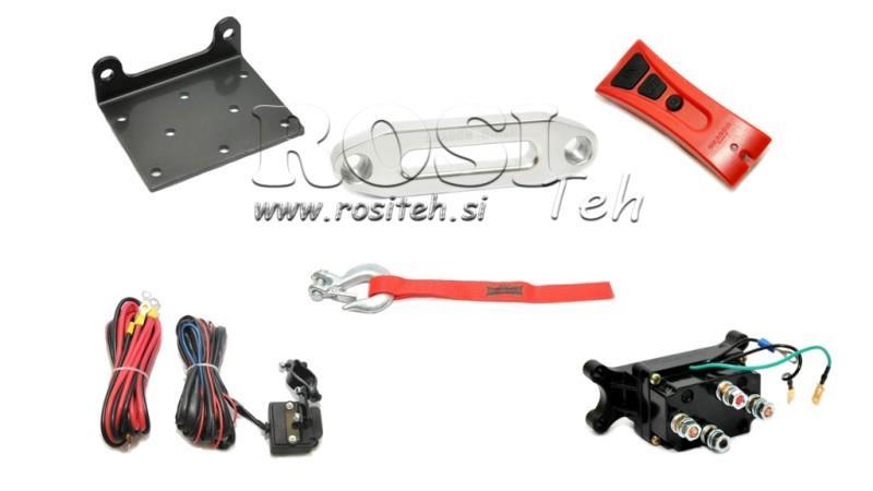 12 V ELEKTRISK VINCH DWH 3500 HD - 1588 kg - SYNTHETISK REP