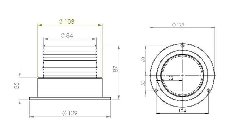 LED ROTACIJSKA LUČ MAGNETNA 12V