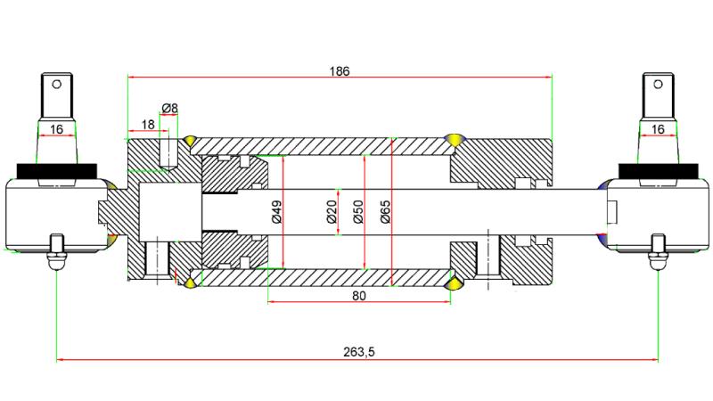 HIDRAVLIČNI VOLANSKI CILINDER JOHN DEERE OEM-AM147173