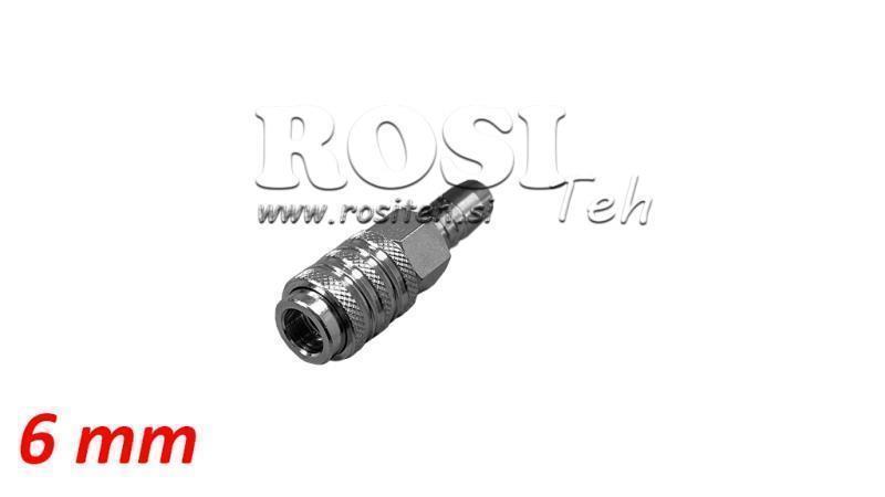 PNEVMATSKA HITRA SPOJKA ŽENSKA SMREKICA 6mm - DN7,2