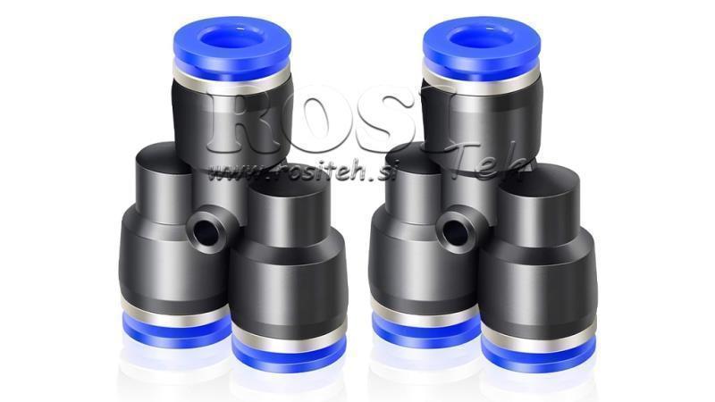 PNEUMATISK PLUG Y KOPPLING TPA UTAN GÄNGA QY-6