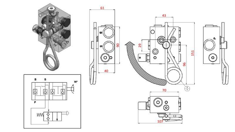 HYDRAULIKBREMSVENTIL - FÜR ANHÄNGER TS 04.726.A