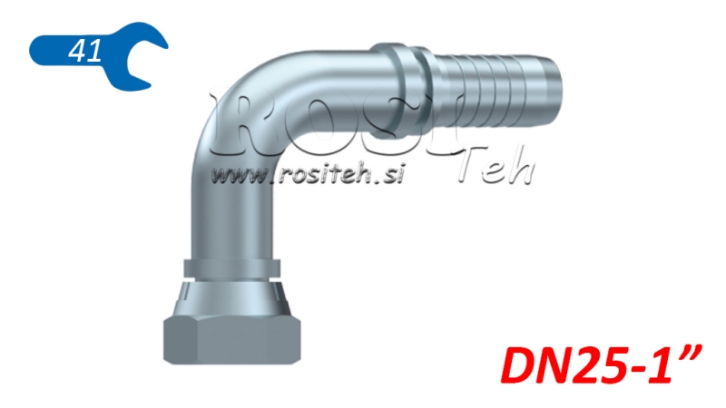 HYDRAULISK ANSLUTNING BSP HON ELBOW 90° DN25-1