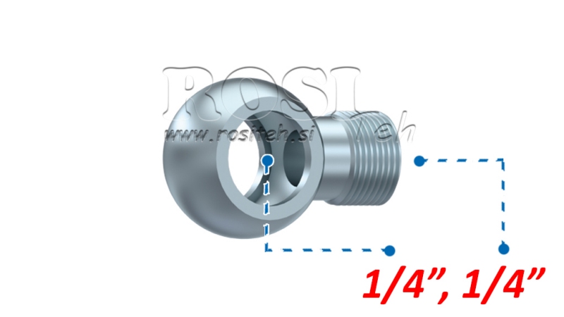 HYDRAULISK BANJOBULTKOPPLING 1/4-1/4
