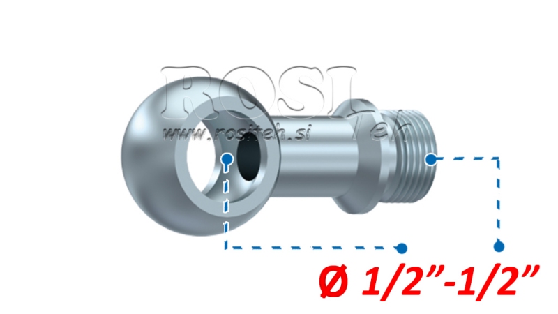 HYDRAULISK BANJOBULTKOPPLING 1/2-1/2
