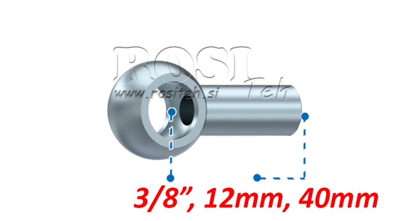 METALL BANJORÖR 12MM 3/8 40MM