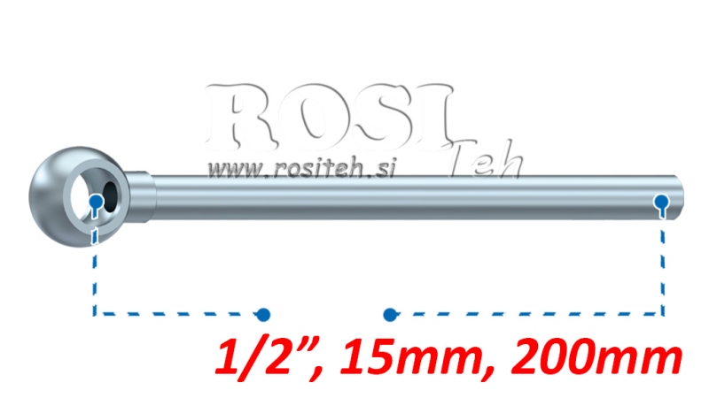 METALL BANJORÖR 15MM 1/2 200MM