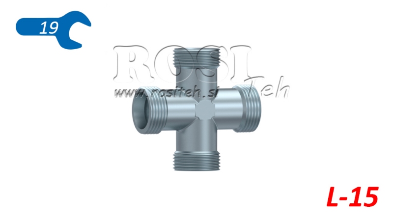 HIDRAULIKUS KERESZT IDOM L-15 KÜLSŐ MENETES M22X1,5