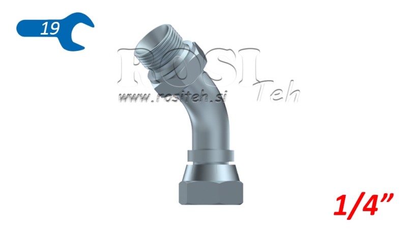 HIDRAVLIČNO KOLENO 45° BSP MOŠKO-ŽENSKO 1/4