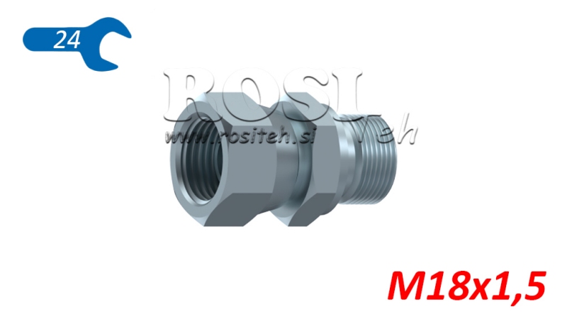 HYDRAULISK DUBBELKONTAKT SVIVELMUTTER M18X1,5