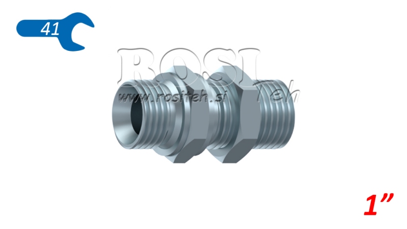 CONECTOR HIDRÁULICO DOBLE PASANTE BSP 1