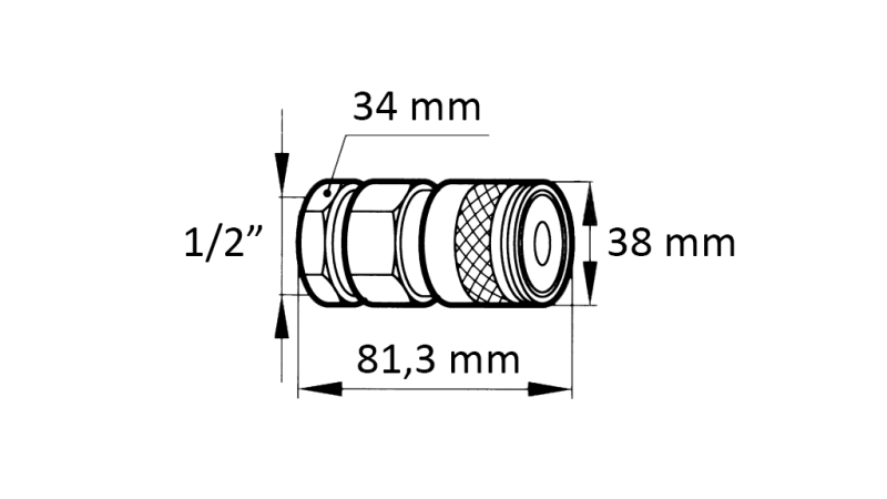 SNABBKOPPLING GRÄVARE FFH HONA 1/2