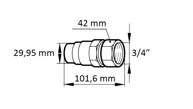 SNABBKOPPLING GRÄVARE FFH HANE 3/4 48MM