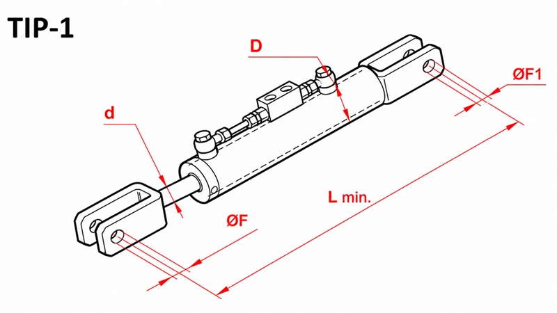 HIDRAVLIČNA DVIŽNA POTEZNICA  - CASE-IH 80/40min.610 tip (1) fi 19/16