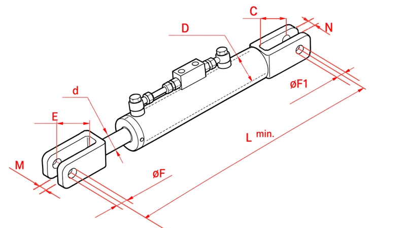 HYDRAULISK LUTNINGSREGLERARE - HURLIMANN 60/30MIN.380 TYP (1) Φ 18/19.3