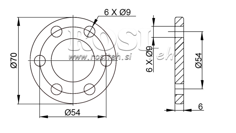 P.T.O. ADAPTÉR S FLANGE 6 DĚR 1 3/8