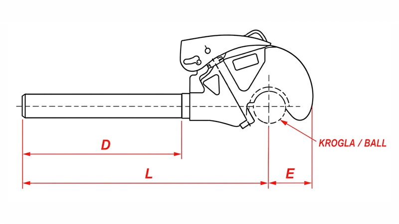 GÄNGAD FÅNGSTHAKE, HÖGER - AUTOMATISK KAT. 2/3 M36X3