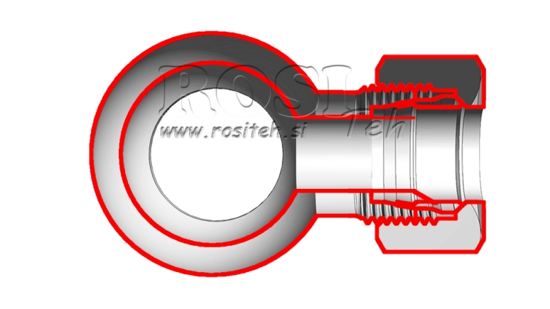 METALLSLANG BANJO 3/8 MED MUTTER