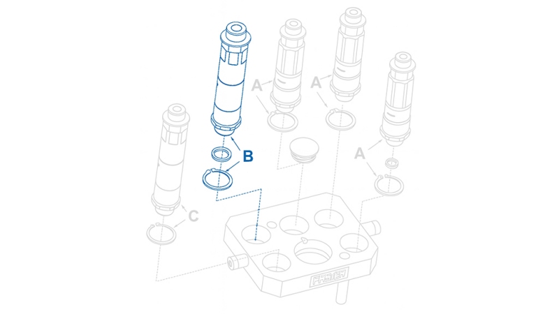 HANNSNABBKOPPLING FÖR MULTI-FASTER 9/16 3PLK 3PLV B RÖRLIG DEL