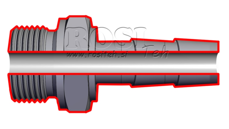 HYDRAULISK HANEKOPPLING 2 FÖR GUMMISLANG DIAMETER 50