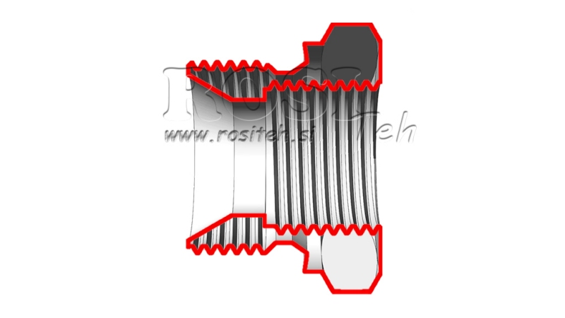 HYDRAULISK ADAPTER HANE-HONA 1 1/2-1