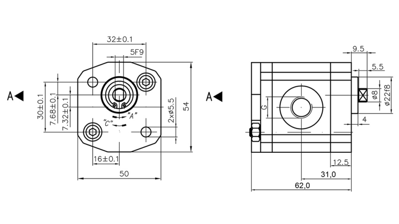 HYDRAULIKPUMPE 00A1X033 GR.0 - 1cc - LINKS