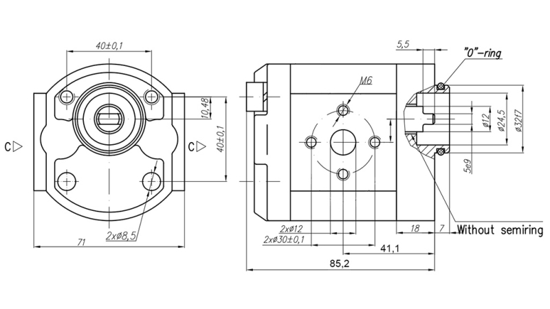 HYDRAULIKPUMPE 10C2X179 GR.1 - 2cc - RECHTS