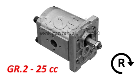 HYDRAULISK PUMP GR.2 25 CC HÖGER - FLANSAR