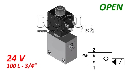 2-VÄGSVENTIL 3/4 (NO) 24V - 120LIT