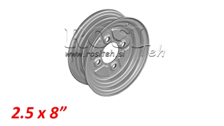 RIM 2.50X8 (PER GOMMA 4.00-8)
