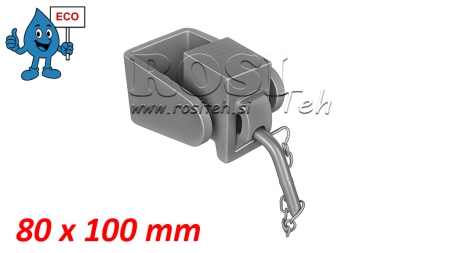 Gaffelbeslag för tippvagn caisson 80x100mm ECO