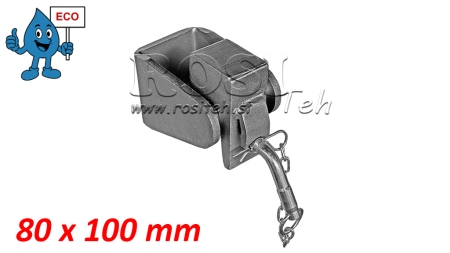 Gaffelbeslag för tippvagn caisson 80x100mm ECO