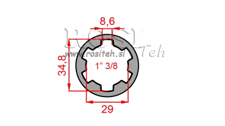 KARDANADAPTER HYLSE 1-3/8 (200 mm)