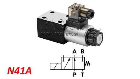HYDRAULIK ELEKTRO MAGNETISK VENTIL KV-4/2 CETOP 3 12/24/230V N41A