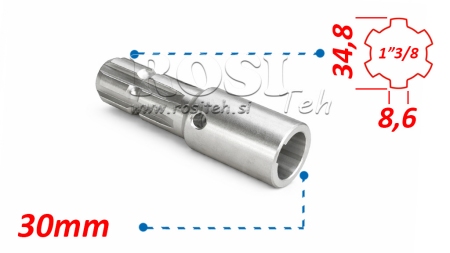 ADAPTER KARDANA 1-3/8 - OTWÓR fi 30 mm (145 mm)