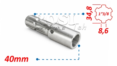ADAPTER KARDANA 1-3/8 - OTWÓR fi 40 mm (160 mm)