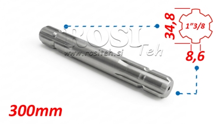 P.T.O. ADAPTER 13/8 BOTH SIDES L=300