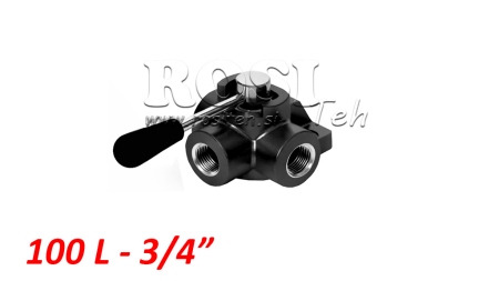 MANUELL 3-VÄGS VENTIL DF 3/4 - 100LIT