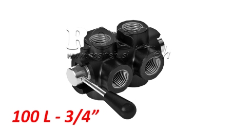 MANUELL 6-VÄGSVENTIL DF 3/4 - 100LIT