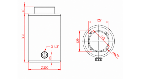 METALLTANK RULL PP 10 LITER HORIZONTAL-VERTIKAL