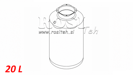 NÁDRŽ KOVOVÝ ROLL PP 20 LITER HORZONTAL-VERTICAL