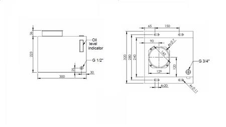 REZERVOAR KOVINSKI BOX PP 15 LITER HORZONTAL-VERTICAL-dimenzije