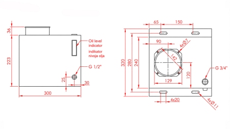 NÁDRŽ KOVOVÝ BOX PP 15 LITER HORZONTAL-VERTICAL