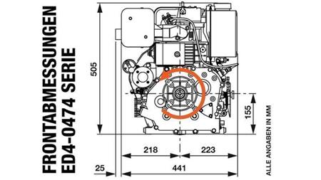 dieselmotor 474cc-8.0kW-3,600 RPM-E-KW25x88-elektrisk start