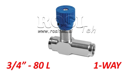 FLOW REGULATOR VRFU - DAMPING NON-RETURN VALVE 3/4 UNIDIRECTIONAL - 80LIT