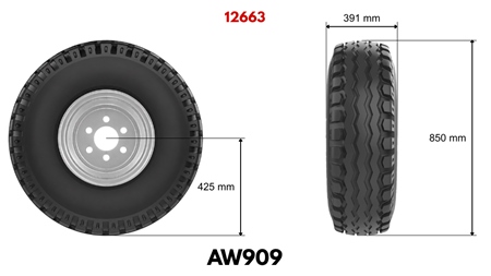 15.0/55-17 PNEVMATIKA AW909 14pl S PLATIŠČEM 13,00X17